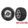 Tires & wheels, assembled, glued (3.8' black chrome wheels, belted Sl