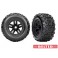 Tires & wheels, assembled, glued (3.8' black wheels, belted Sledgeham