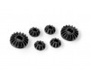 GRAPHITE GEAR DIFF BEVEL & SATELLITE GEARS (2+4) - LOWER