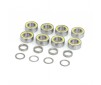 Wheel Bearings 10x5x4 Shield +Shim Set - (8pcs)