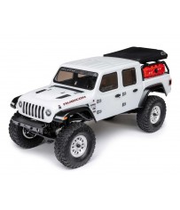 1/24 SCX24 Jeep JT Gladiator 4WD Rock Crawler Brushed RTR, White