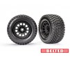 Tires & wheels, assembled, glued (XRT Race black wheels, Gravix belte