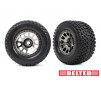 Tires & wheels, assembled, glued (XRT Race black chrome wheels, Gravi