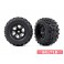 Tires & wheels, assembled, glued (X-Maxx black wheels, Sledgehammer b