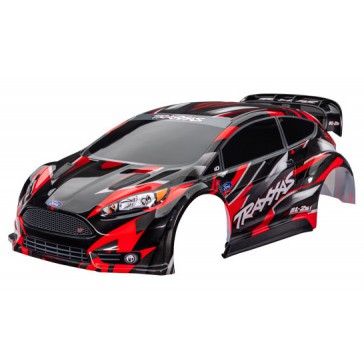 Body, Ford Fiesta ST Rally Brushless, red (painted, decals applied)