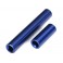 Driveshafts, center, female, 6061-T6 alum. (blue) front & rear