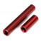 Driveshafts, center, female, 6061-T6 alum. (red) front & rear