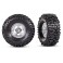 Tires & wheels, assembled (1.0' satin chrome wheels, Mickey Thompson