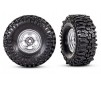 Tires & wheels, assembled (1.0' satin chrome wheels, Mickey Thompson