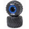 MT Tires, Blue Beadlock, Premount(2): Mini LMT