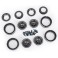 Wheels, 1.0 6061-T6 aluminum (black-anodized) (4)/ 2x8mm BCS (24)