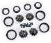 Wheels, 1.0 6061-T6 aluminum (black-anodized) (4)/ 2x8mm BCS (24)