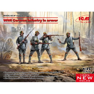 WWI German Infantry in armor 1/35