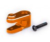 Servo horn, steering, 6061-T6 aluminum (orange-anodized)/ 3x15mm BCS