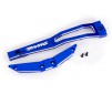 Chassis brace, front, 6061-T6 aluminum (blue-anodized/ 2.5x6mm CCS (w