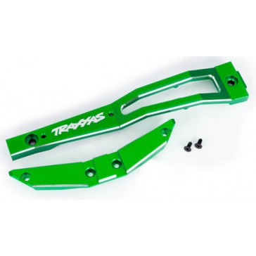 Chassis brace, front, 6061-T6 aluminum (green-anodized/ 2.5x6mm CCS (