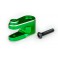 Servo horn, steering, 6061-T6 aluminum (green-anodized)/ 3x15mm BCS (