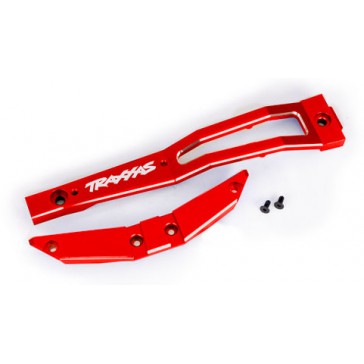 Chassis brace, front, 6061-T6 aluminum (red-anodized/ 2.5x6mm CCS (wi