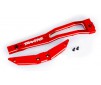 Chassis brace, front, 6061-T6 aluminum (red-anodized/ 2.5x6mm CCS (wi