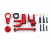 Steering bellcranks, draglink (red-anodized 6061-T6 aluminum)/ bellcr