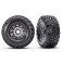 Tires & wheels, assembled, glued, left (1), right (1) (charcoal gray