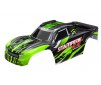 Body, Stampede 4X4 Brushless, green (painted, decals applied) (assemb