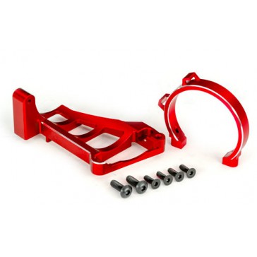 Motor mounts (front & rear) (red-anodized 6061-T6 aluminum)/ 3x10mm C