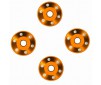 Wheel washers, machined aluminum, orange (4)