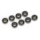 Ball bearing, black rubber sealed, stainless (5x11x4mm) (8)