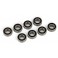 Ball bearing, black rubber sealed, stainless (5x11x4mm) (8)