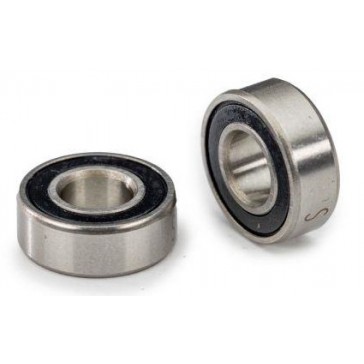 Ball bearing, black rubber sealed, stainless (5x11x4mm) (2)