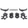 Portal drive housings, front, inner & outer (left & right)/ caster bl