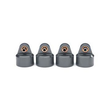 Shock caps, aluminum (gray-anodized), GT-Maxx, shocks (4)