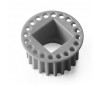 LOW FRICTION COMPOSITE 2-SPEED BELT PULLEY 20T - CENTER - GRAPHITE