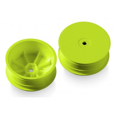 4WD FRONT WHEEL AERODISK WITH 12MM HEX IFMAR - YELLOW - HARD (2)