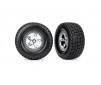 Tires & wheels, assembled, glued (SCT, satin chrome wheels, beadlock