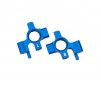 Steering blocks, 6061-T6 aluminum (blue-anodized) (left & right)/ 3x1