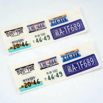 1/10 LC80 FCX10 - LOGO AND LICENSE PLATE