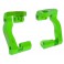 Caster blocks (c-hubs), 6061-T6 aluminum (green-anodized), left & rig