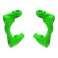 Caster blocks (c-hubs), left & right (green)