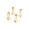 4mm Gold Connectors - 18mm length (4 pcs.)