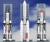 1/400 TITAN III-RAKETTEN MET LANCEERPLATFORMS 3 ST.