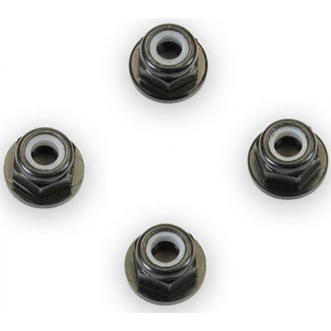 M3 BLACK FLANGED LOCKNUTS (4PCS)