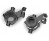 Steering blocks, 6061-T6 aluminum (gray-anodized), left & right/ 3x18
