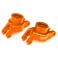 Carriers, stub axle (orange-anodized 6061-T6 aluminum) (rear) (left &