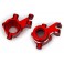 Steering blocks, 6061-T6 aluminum (red-anodized), left & right/ 3x18m