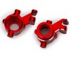 Steering blocks, 6061-T6 aluminum (red-anodized), left & right/ 3x18m