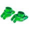 Carriers, stub axle (green-anodized 6061-T6 aluminum) (rear) (left &
