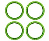 Beadlock rings, green (machined aluminum) (4)