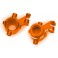 Steering blocks, 6061-T6 aluminum (orange-anodized), left & right/ 3x